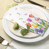 100 Spring Floral Disposable Paper Decorative Guest Napkins Watercolor