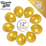 Pack of 100 Gold Birthday or Bachelorette Party Balloons with