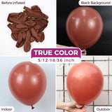 Bezente Dark Brown Latex Party Balloons - 100 Pack 12 inch Round