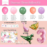 Dinosaur Balloon Garland Arch Kit Pastel Pink green and purple with #2