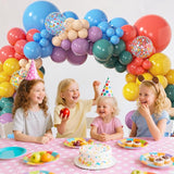 Amandir 153pcs Colorful Rainbow Balloons Arch Kit Assorted Colors