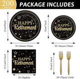 50 Guests Retirement Party Decorations Retirement Plates Napkins Set