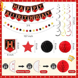 24 Pcs Movie Night Theme Happy Birthday Banner Decorations Movie