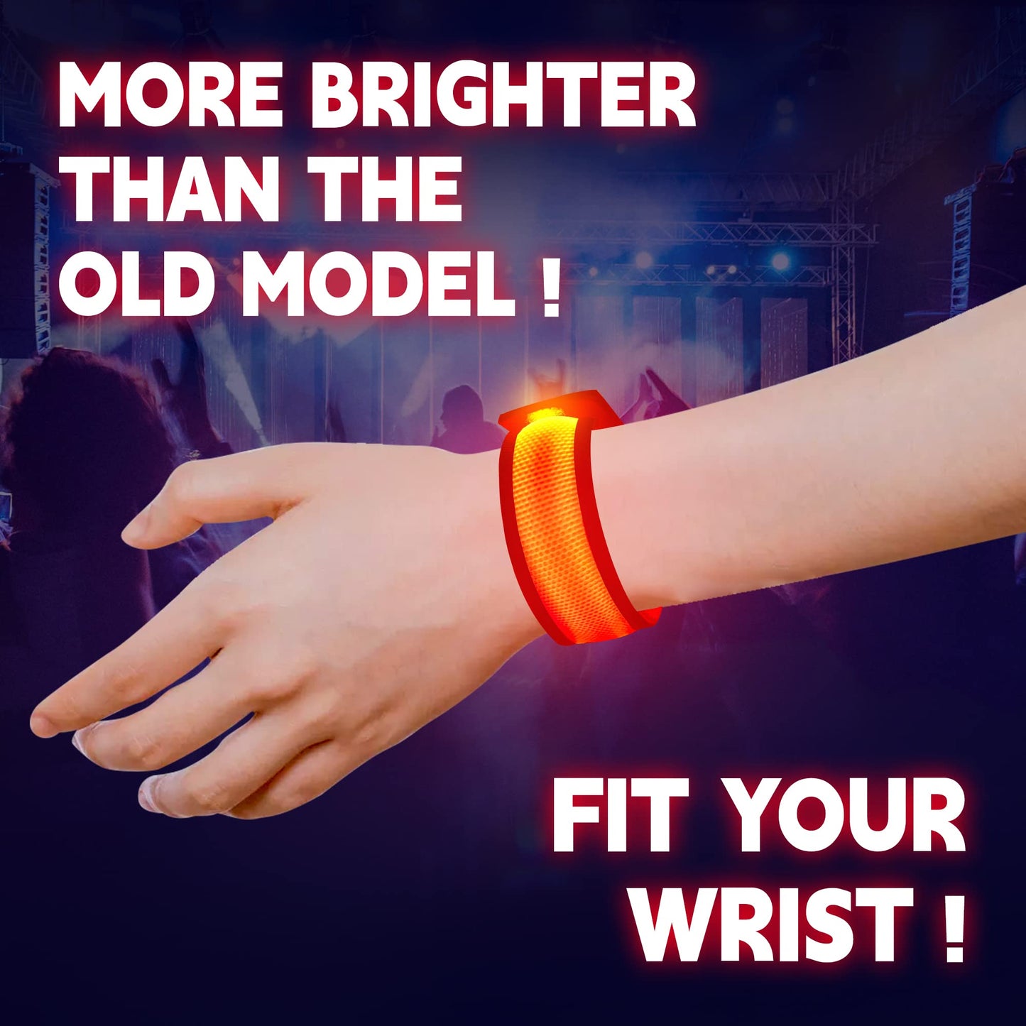 KIRALUMI 8 PCS LED Glow Bracelets, Light Up Wristbands - Glow in The