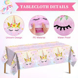142Pcs Pink Unicorn Party Decorations Birthday Supplies for Girls