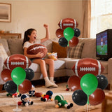 Football Game Day Balloon Stand Set Green Brown Black Football Theme