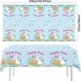 55PCS Easter Party Decorations Set Bunny Egg Banner Cake Toppers