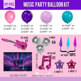 Themed Birthday Party Decorations - K-Pop Music with purple pink teal