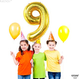 KatchOn, Giant Gold Number 9 Balloon - 40 Inch | Foil 9 Birthday
