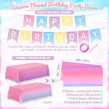 195Pcs Unicorn Birthday Party Supplies with Plates Cups Napkins