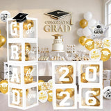 2026 Graduation Decorations, White Graduation Decorations, Balloons