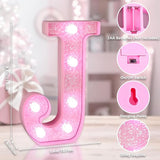 Pink Light Up Letters, LED Marquee Letters for Table, Small Glitter #1