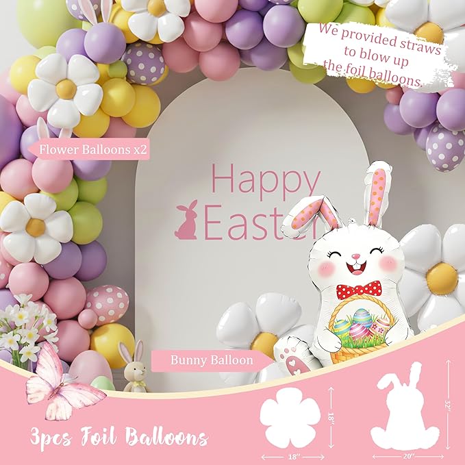Easter Party Decorations Kit Happy Easter Bunny Party Supplies for