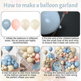 Gender Reveal Balloon Arch Kit 115Pcs Dusty Blue Blush Balloons