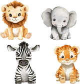 4 Pcs Large 24 x 32 Safari Animals Cardboard Cutouts Wildlife Jungle