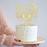 75th Birthday Decorations Women's Sash & Tiara Cake Toppers Number