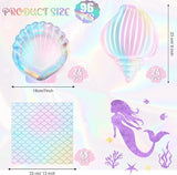 96 Pcs Mermaid Plates and Napkins for 24 Guests 7 Inch 9