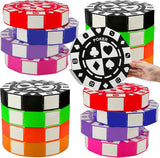 16 PCS Casino Theme Party Decor 9 Inch Poker Chip Casino Decor Box