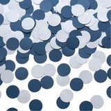 Silver and Blue Confetti Table Decoration for Birthday Graduation