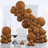 PartyWoo Brown Balloons 140 pcs Different Sizes of 18 12 10 5 Inch