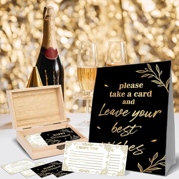 52 Pcs Happy Retirement Party Card Box Retiree Party Decor Happy