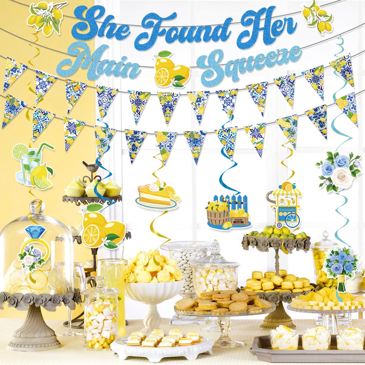 Lemon Bridal Shower Decorations Include She Found Her Main Squeeze