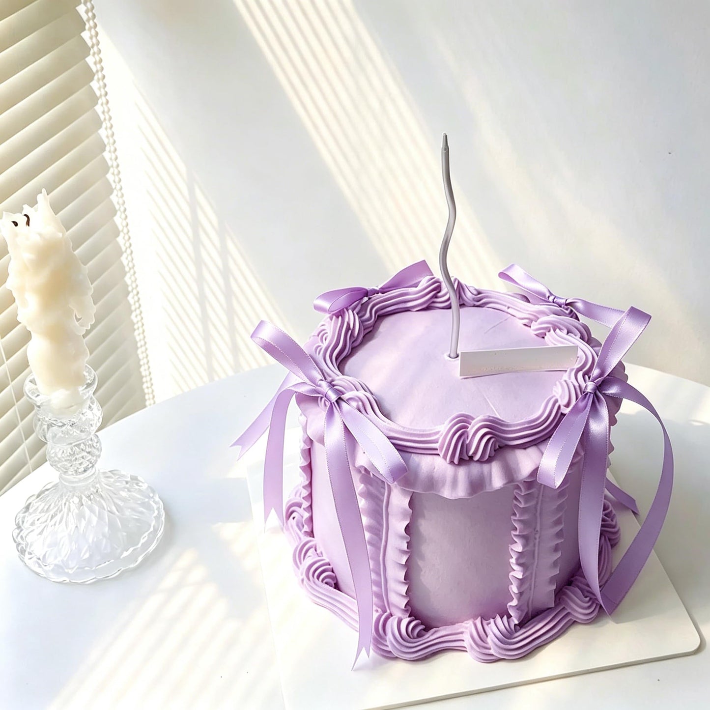Purple Bow Cake Topper Coquette Bows Cake Decorations Dessert Purple