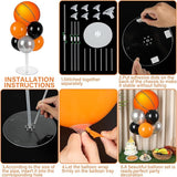 Basketball Party Balloons Stand Kit 2 Sets With 2 Basketball Ball