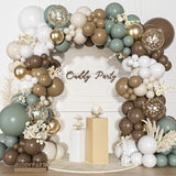 Ouddy Party Dusty Green Nude Balloons Garland Arch Kit, Different