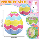 12 Pieces Pastel Paper Lanterns 8 Styles of Easter Egg Lanterns 4