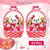 25 Pcs Valentine's Day Gift Bags Valentine Bear Treat Bags with