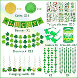 82Pcs St Patricks Day Accessories Pack Include Lucky Banner Shamrock