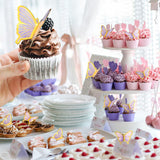 LANGPA 22-Pieces Butterfly Cake Decorations With Happy Birthday