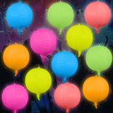 Vertintong 12 Pcs Round Glow in The Dark Neon Balloons Foil Birthday