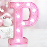 Pink Light Up Letters, LED Marquee Letters for Table, Small Glitter #1