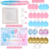 Gender Reveal Baby Balloon Boxes Decorations Pink Blue Balloon Arch