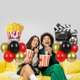 Movie Night Party Balloons Stand Kit 2 Sets with 2 Popcorn Clapboard