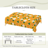 ZYPHORIEL Orange Fruit Rectangle Tablecloths Citrus Orange Table