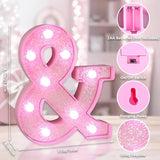 Pink Light Up Letters, LED Marquee Letters for Table, Small Glitter #1