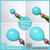 PartyWoo Teal Balloons 100pcs 12 Inch Turquoise Dark Teal Latex
