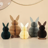 5Pcs Easter Bunny Honeycomb Centerpiece Easter Party Table