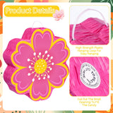 Aoriher Daisy Flower Piñata Set with Blindfold and Bat Pink Flower