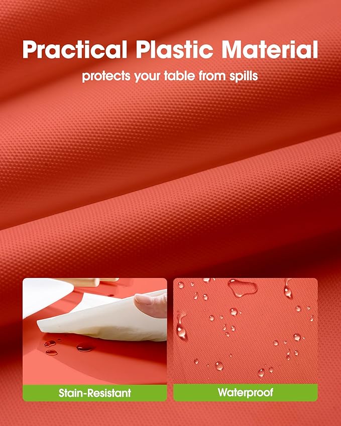 Pureegg Plastic Table Cloth Disposable 10 Pack, 54 x 108 Inch Table