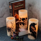 Halloween LED Flameless Flickering Candles Battery Operated with 6H
