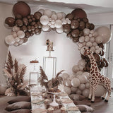 PartyWoo Dark Brown Balloons 100pcs Different Sizes of 18 12 10 5
