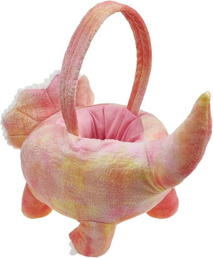 3D Triceratops Plush Basket Easter Egg Hunting Basket