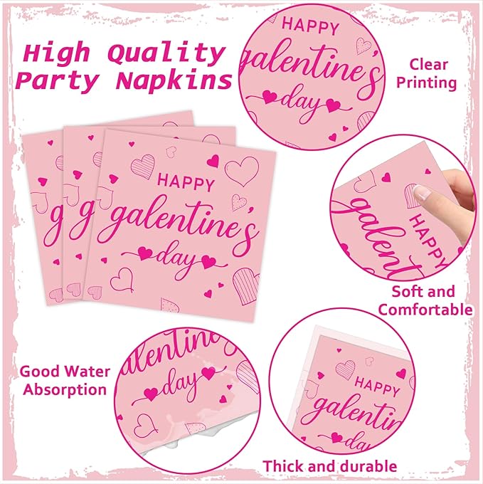 96 PCS Galentine's Day Party Decorations Be My Galentine Tableware