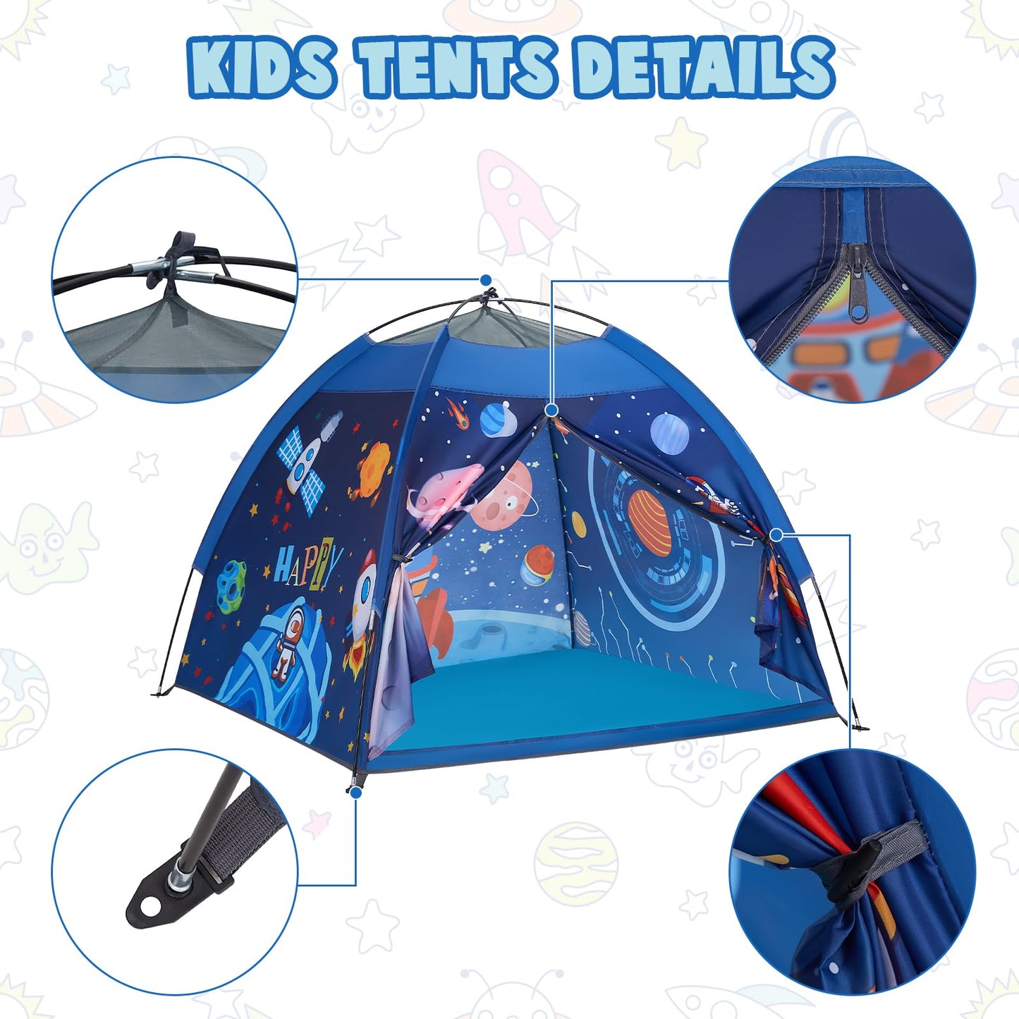 Mnagant Space World Play Tent Galaxy Dome Playhouse for Boys and Girls