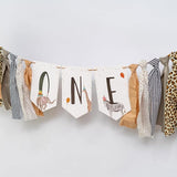 Animal High Chair Banner Jungle Safari High Chair Banner for Baby