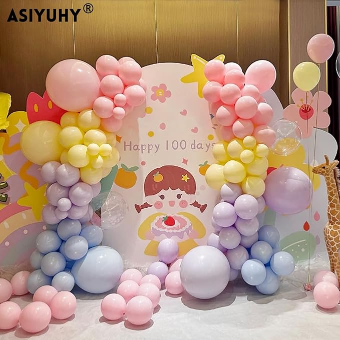 Pastel Balloons 100 Pack 12 inch Pastel Colors Latex Party Balloons